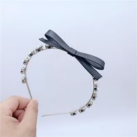 Women's Simple Style Bow Knot Alloy Inlay Rhinestones Hair Band main image 1