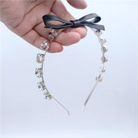 Women's Simple Style Bow Knot Alloy Inlay Rhinestones Hair Band main image 4