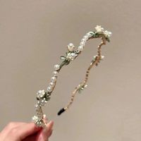 Femmes Style De Fée Sucré Fleur Alliage Incruster Perles Artificielles Bande De Cheveux sku image 1