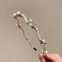 Women's Fairy Style Sweet Flower Alloy Inlay Artificial Pearls Hair Band main image 3