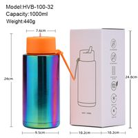 Chinoiserie Casual Vacation Multicolor Stainless Steel Water Bottles 1 Piece main image 3
