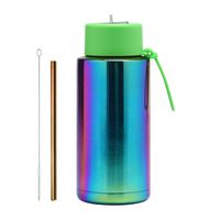 Chinoiserie Casual Vacation Multicolor Stainless Steel Water Bottles 1 Piece sku image 7