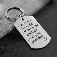 Cute Letter Titanium Steel Unisex Keychain main image 1