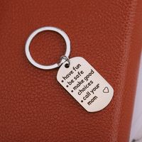 Cute Letter Titanium Steel Unisex Keychain main image 4