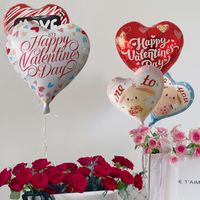 Valentine's Day Sweet Cartoon Letter Heart Shape Aluminum Film Wedding Festival Balloons main image 1