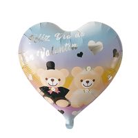 Valentine's Day Sweet Cartoon Letter Heart Shape Aluminum Film Wedding Festival Balloons main image 3