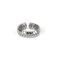Titanium Steel Simple Style Solid Color Plating Open Rings sku image 3