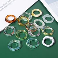 Simple Style Solid Color Resin Women's Rings main image 1
