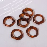 Simple Style Solid Color Resin Women's Rings sku image 1