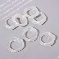 Simple Style Solid Color Resin Women's Rings sku image 11