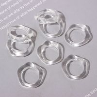 Simple Style Solid Color Resin Women's Rings sku image 3