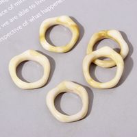 Simple Style Solid Color Resin Women's Rings sku image 4