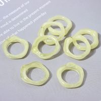 Simple Style Solid Color Resin Women's Rings sku image 5