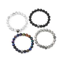 Hip-Hop Skull Agate Beaded Unisex Bracelets main image 3