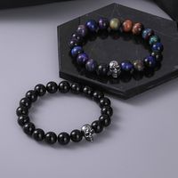 Hip Hop Schädel Achat Perlen Unisex Armbänder main image 4