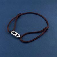 Simple Style Geometric Rope Copper Inlay Zircon Unisex Bracelets sku image 20