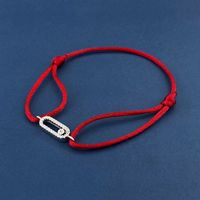 Simple Style Geometric Rope Copper Inlay Zircon Unisex Bracelets sku image 2