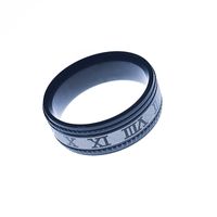 Hip-Hop Roman Numeral Titanium Steel Plating Men's Rings sku image 20