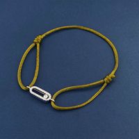 Simple Style Geometric Rope Copper Inlay Zircon Unisex Bracelets sku image 5
