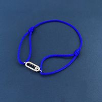 Simple Style Geometric Rope Copper Inlay Zircon Unisex Bracelets sku image 8