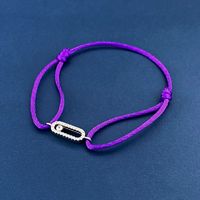 Simple Style Geometric Rope Copper Inlay Zircon Unisex Bracelets sku image 12