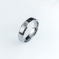 Titan Stahl Einfacher Stil Geometrisch Inlay Carving Strasssteine Ringe sku image 9