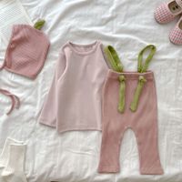 Simple Style Solid Color Cotton Baby Clothing Sets main image 5