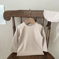 Simple Style Solid Color Cotton Baby Clothing Sets sku image 4