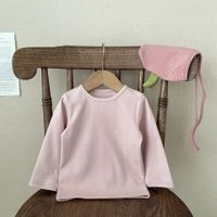 Simple Style Solid Color Cotton Baby Clothing Sets sku image 11