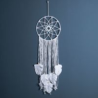 New Creative Leaves Hand-woven Cotton Dream Catcher Tapestry Home Decoration sku image 5