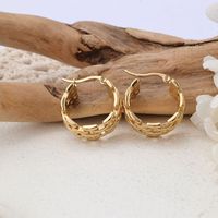 1 Pair IG Style C Shape Plating 304 Stainless Steel Hoop Earrings main image 1