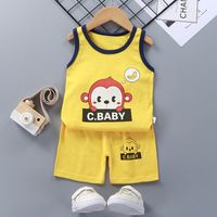 Casual Cute Cartoon Cotton Boys Clothing Sets main image 5