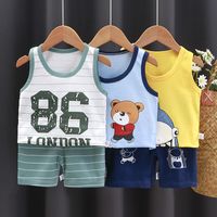 Casual Cute Cartoon Cotton Boys Clothing Sets main image 6