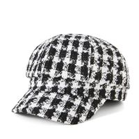 Unisex Simple Style Color Block Checkered Curved Eaves Beret Hat sku image 2