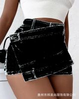 Women's Daily Street Streetwear Solid Color Shorts Button Jeans main image 3