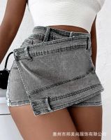 Women's Daily Street Streetwear Solid Color Shorts Button Jeans main image 1