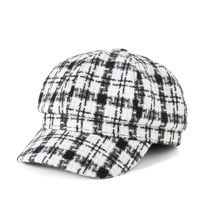 Unisex Simple Style Color Block Checkered Curved Eaves Beret Hat sku image 4