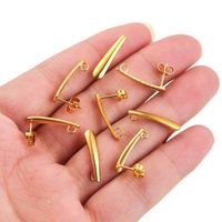 20 PCS/Package Stainless Steel Solid Color Ear Stud Accessories Simple Style main image 4