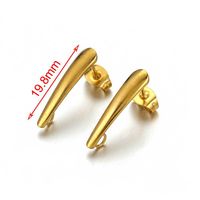 20 PCS/Package Stainless Steel Solid Color Ear Stud Accessories Simple Style sku image 2