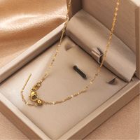 Stainless Steel Elegant Geometric Solid Color Plating Necklace main image 5