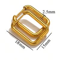 10 Stück/Paket Rostfreier Stahl Einfarbig Ohrringe Zubehör Einfacher Stil sku image 5