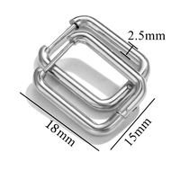 10 Stück/Paket Rostfreier Stahl Einfarbig Ohrringe Zubehör Einfacher Stil sku image 1