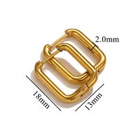 10 PCS/Package Stainless Steel Solid Color Earrings Accessories Simple Style sku image 7