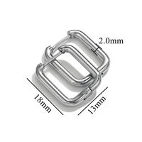 10 PCS/Package Stainless Steel Solid Color Earrings Accessories Simple Style sku image 3