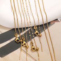 Stainless Steel Elegant Geometric Solid Color Plating Necklace main image 1