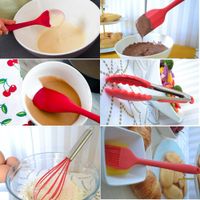 Simple Style Solid Color Silica Gel Bbq Spatula 1 Set main image 5