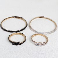 Elegant Solid Color Copper Plating Inlay Zircon Gold Plated Bangle main image 5