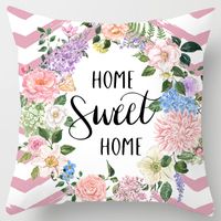 Sweet Simple Style Classic Style Letter Color Block Fibre Peach Skin Pillow Cases sku image 5