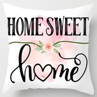 Sweet Simple Style Classic Style Letter Color Block Fibre Peach Skin Pillow Cases sku image 7