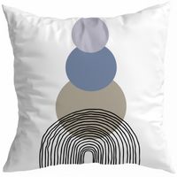 Exaggerated Modern Style Artistic Geometric Color Block Fibre Peach Skin Pillow Cases main image 4